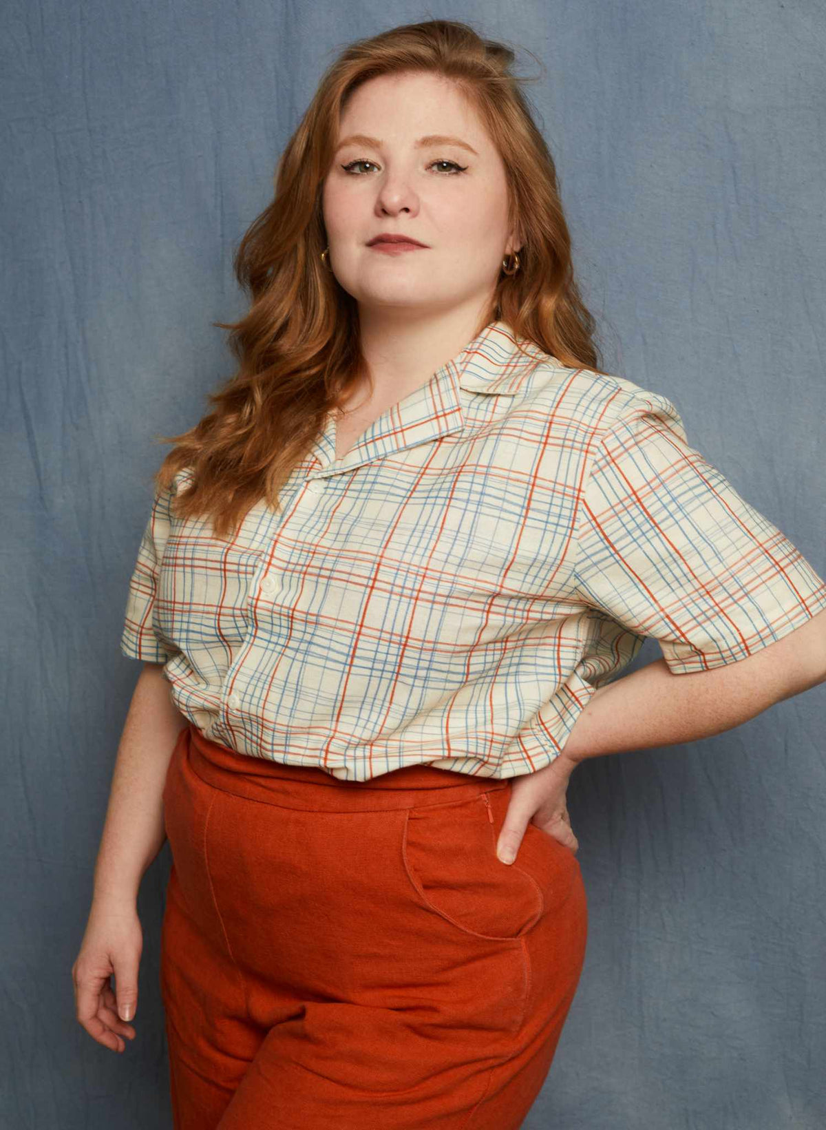 Kit Shirt - Cream Folk Check