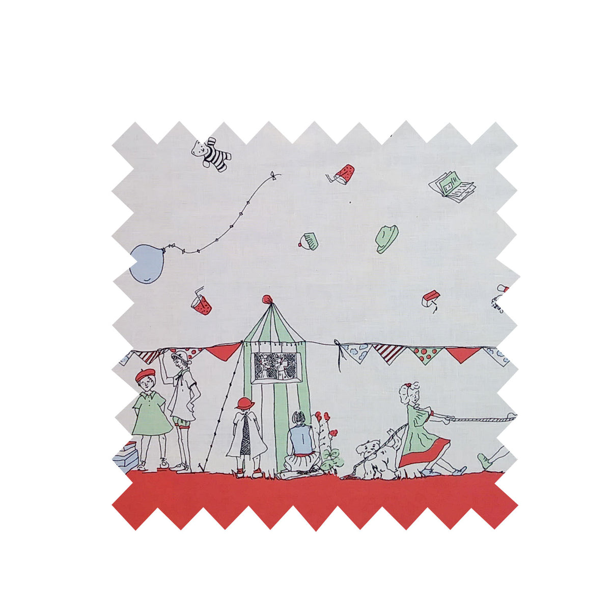 Red Birthday Bash Fabric - Cotton