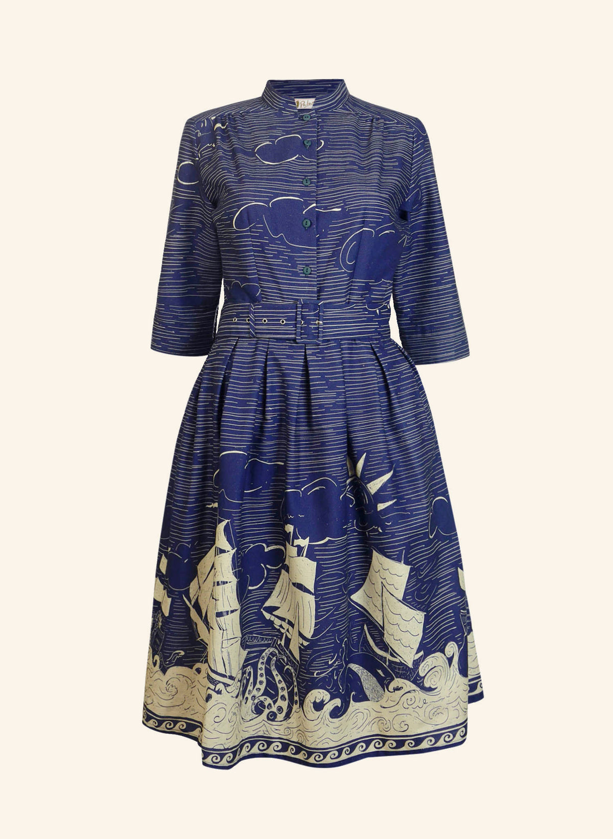 Cynthia - Navy Shipwreck Dress