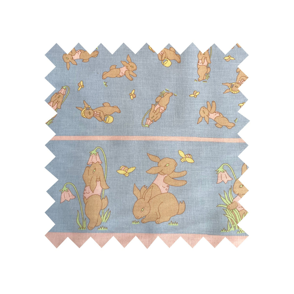 Blue Rabbit Fabric - Cotton
