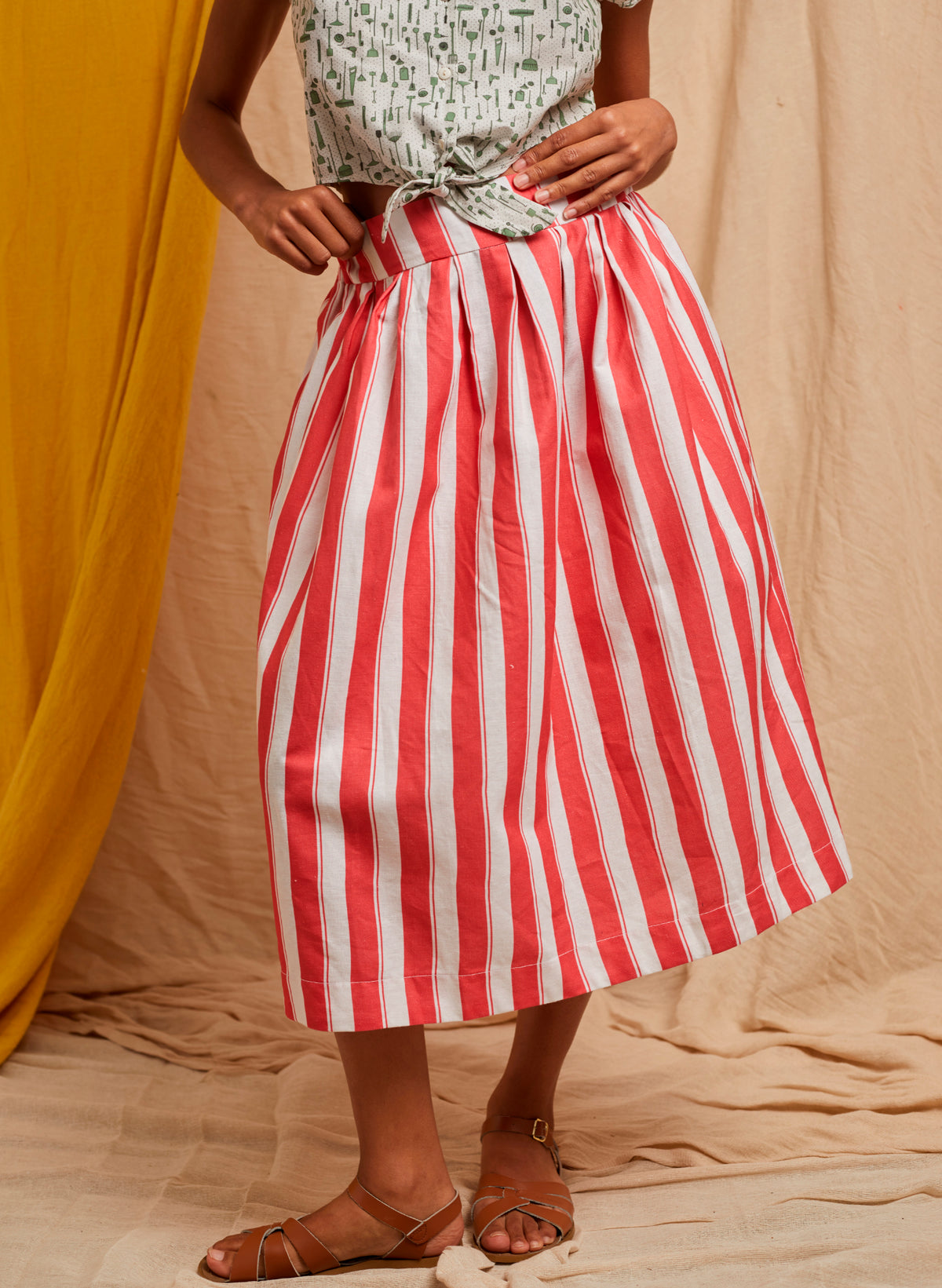 Florence Skirt - Red Stripe