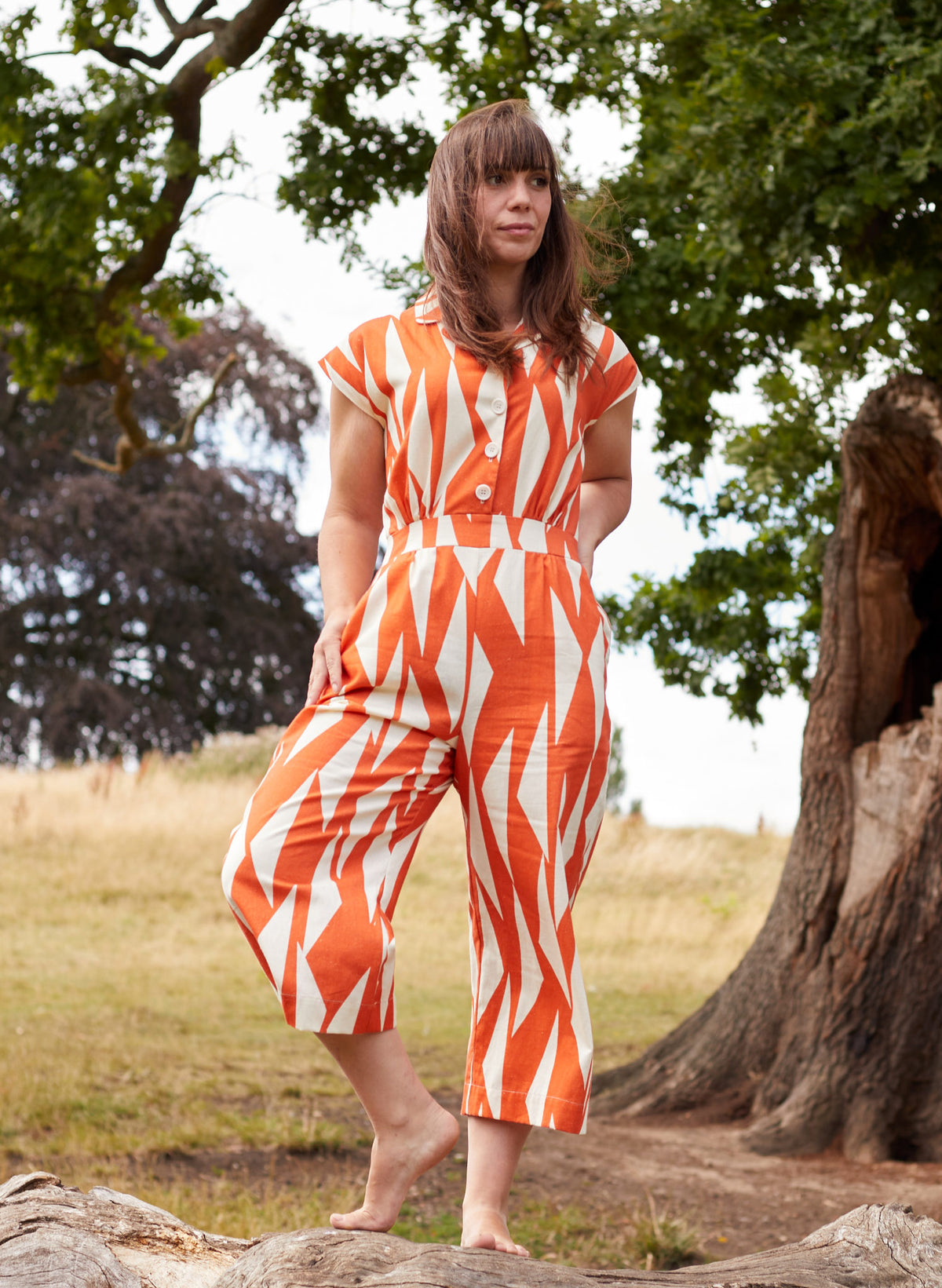 Francesca Jumpsuit - Red Large Sails