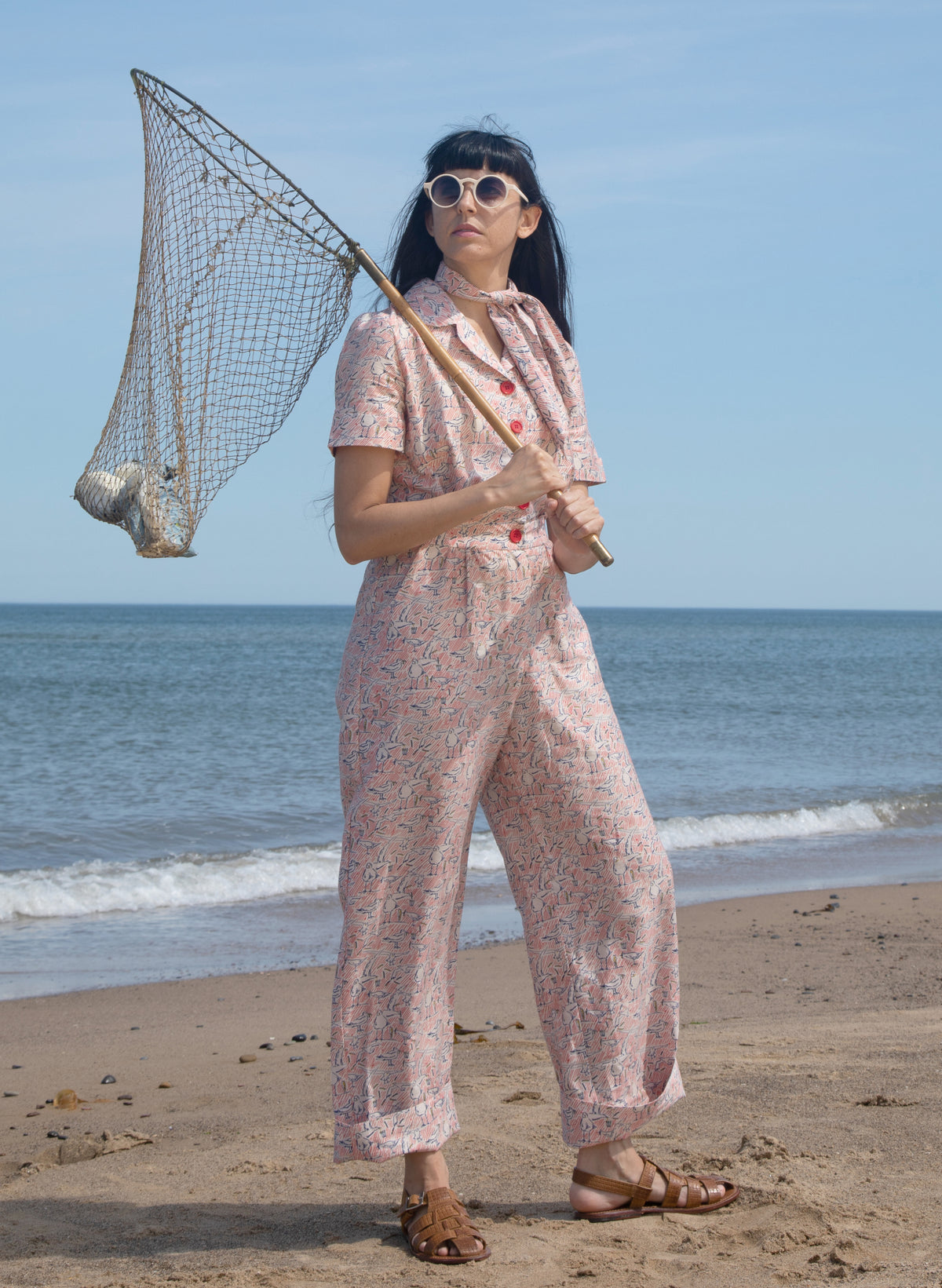 Francesca Long Jumpsuit - Ivory Chips Away