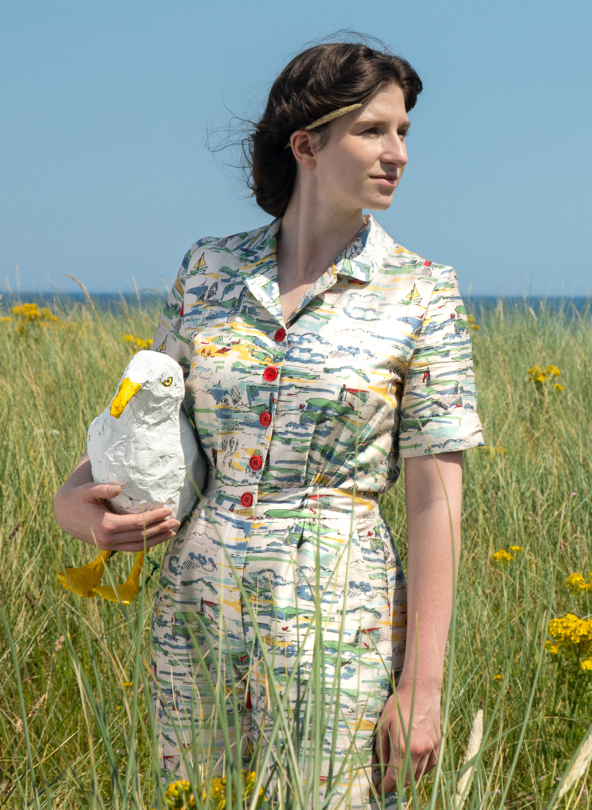 Francesca Long Jumpsuit - Ivory Lighthouse