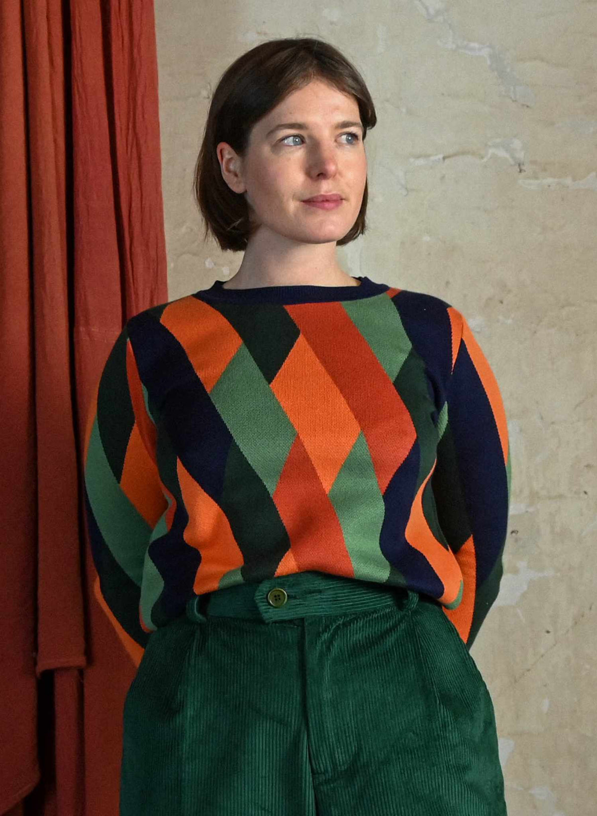 Fred - Coral Kaleidoscope Jumper