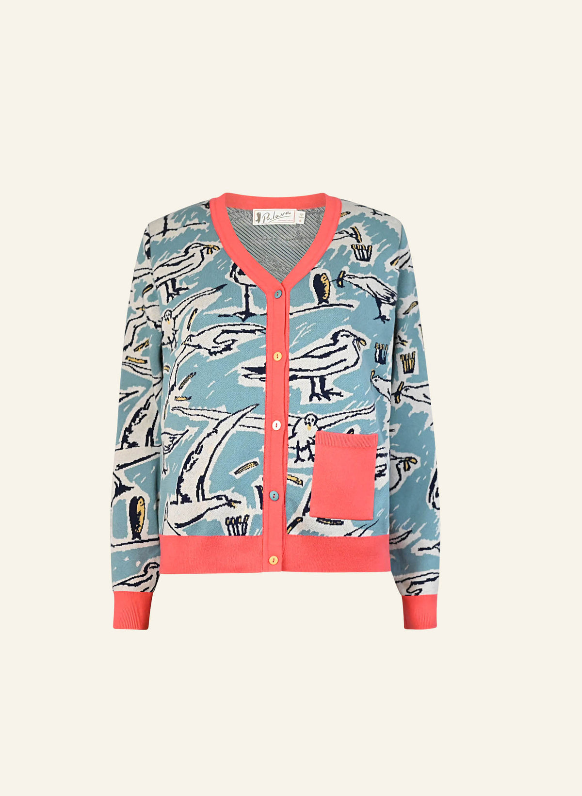 Hilda Cardigan - Teal Seagull