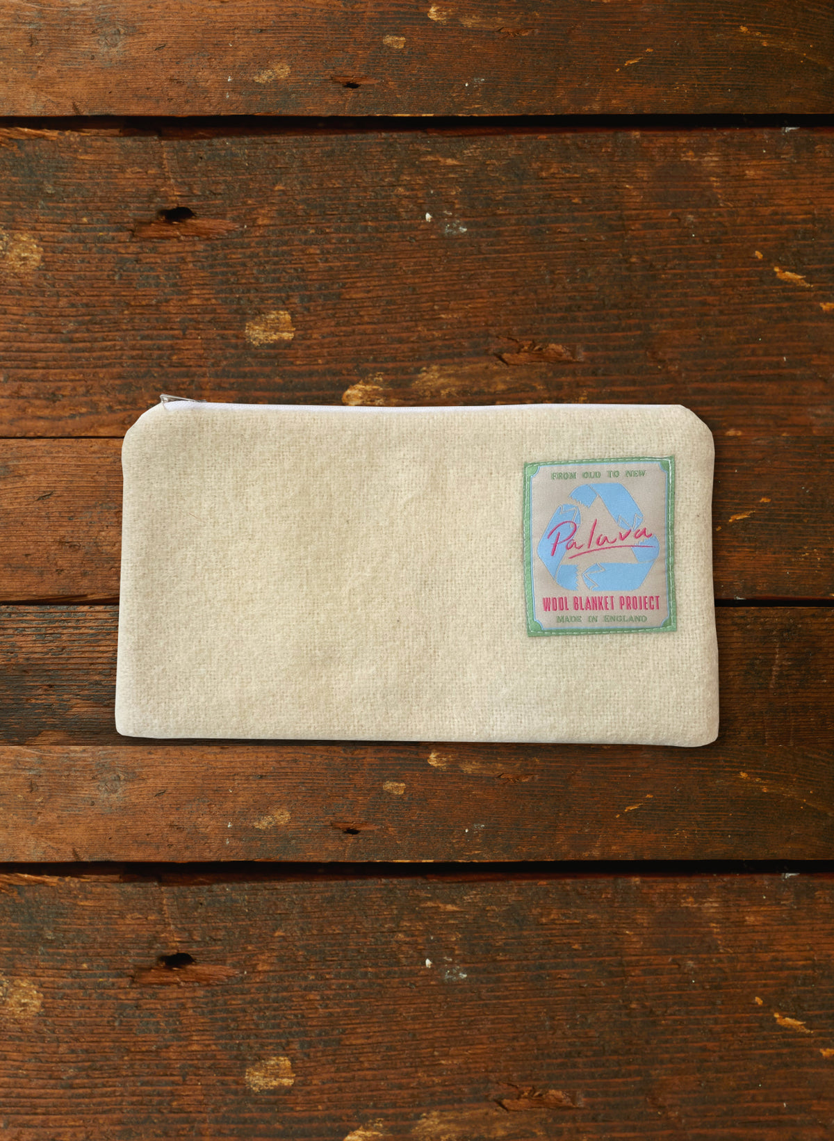 Zip Pouch- Medium - Ivory Coral Migration