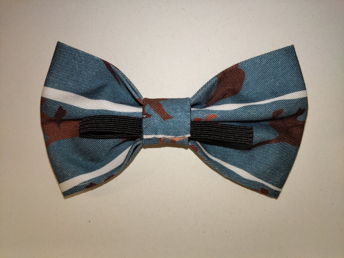 Dog Bow Tie - Steel Blue Sausage Dog