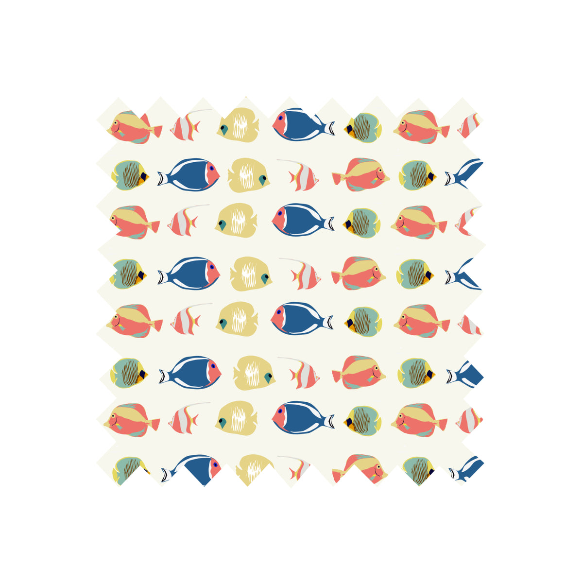 Remnant - 90x146cm - Ivory Fish - Tencel