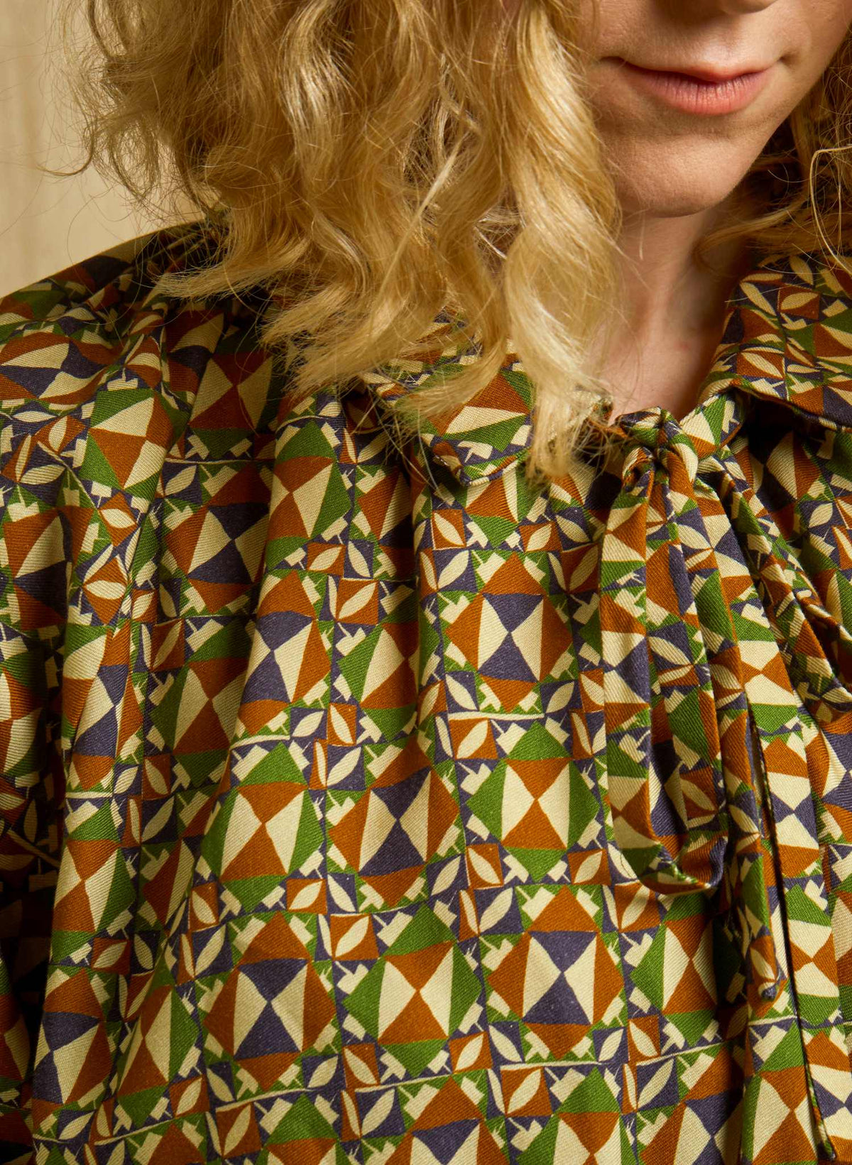 Joan - Green Chequer Blouse