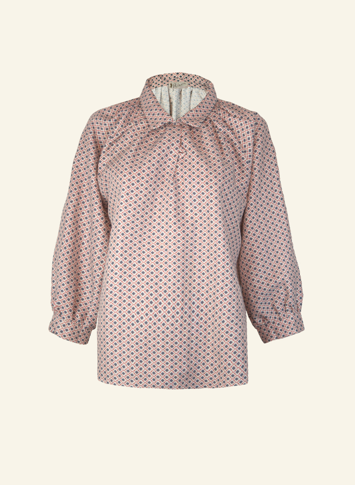 Joan - Ivory Tiles Blouse