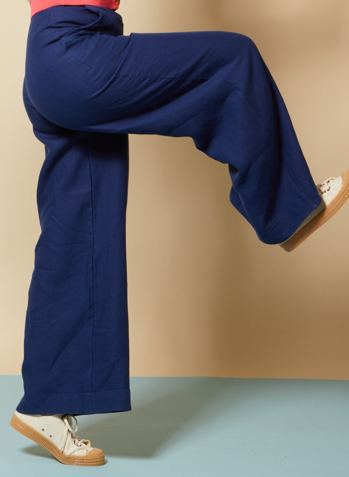 Josephine Trousers - Navy Linen