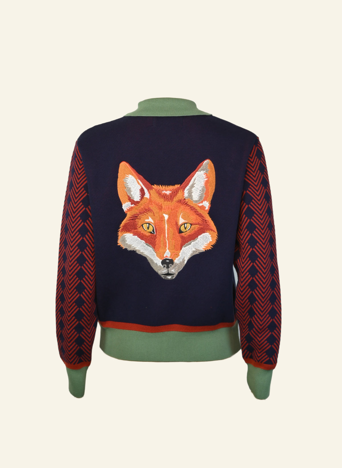 Kate - Navy Foxes Zip-Up