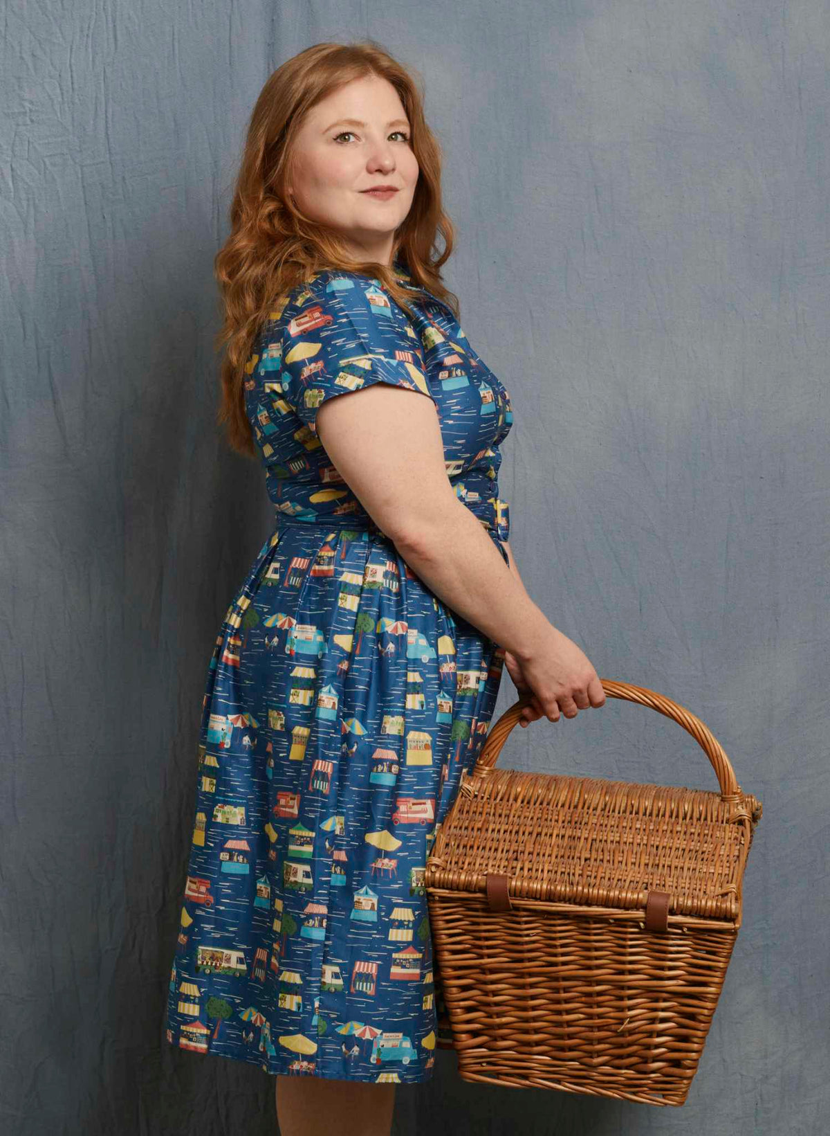 Louise Dress - Blue Festival