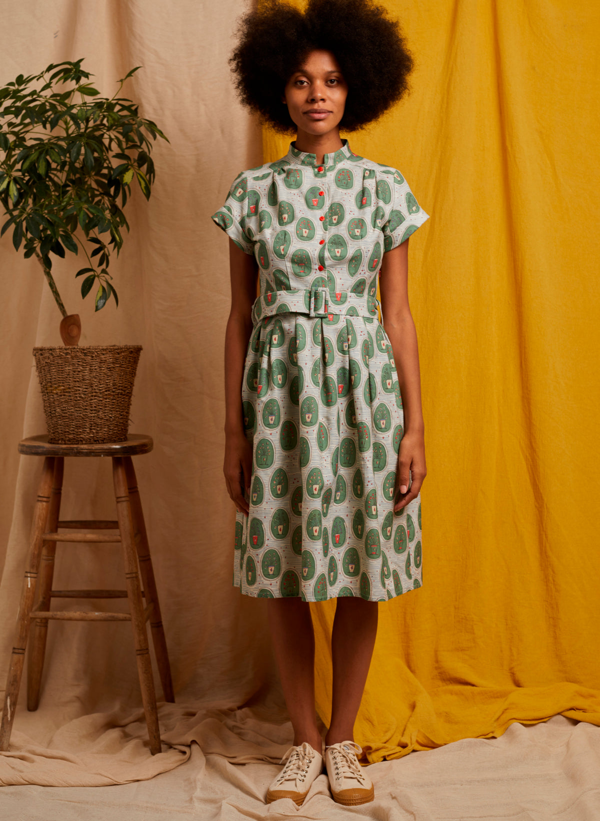 Louise Dress - Green Pot Plants