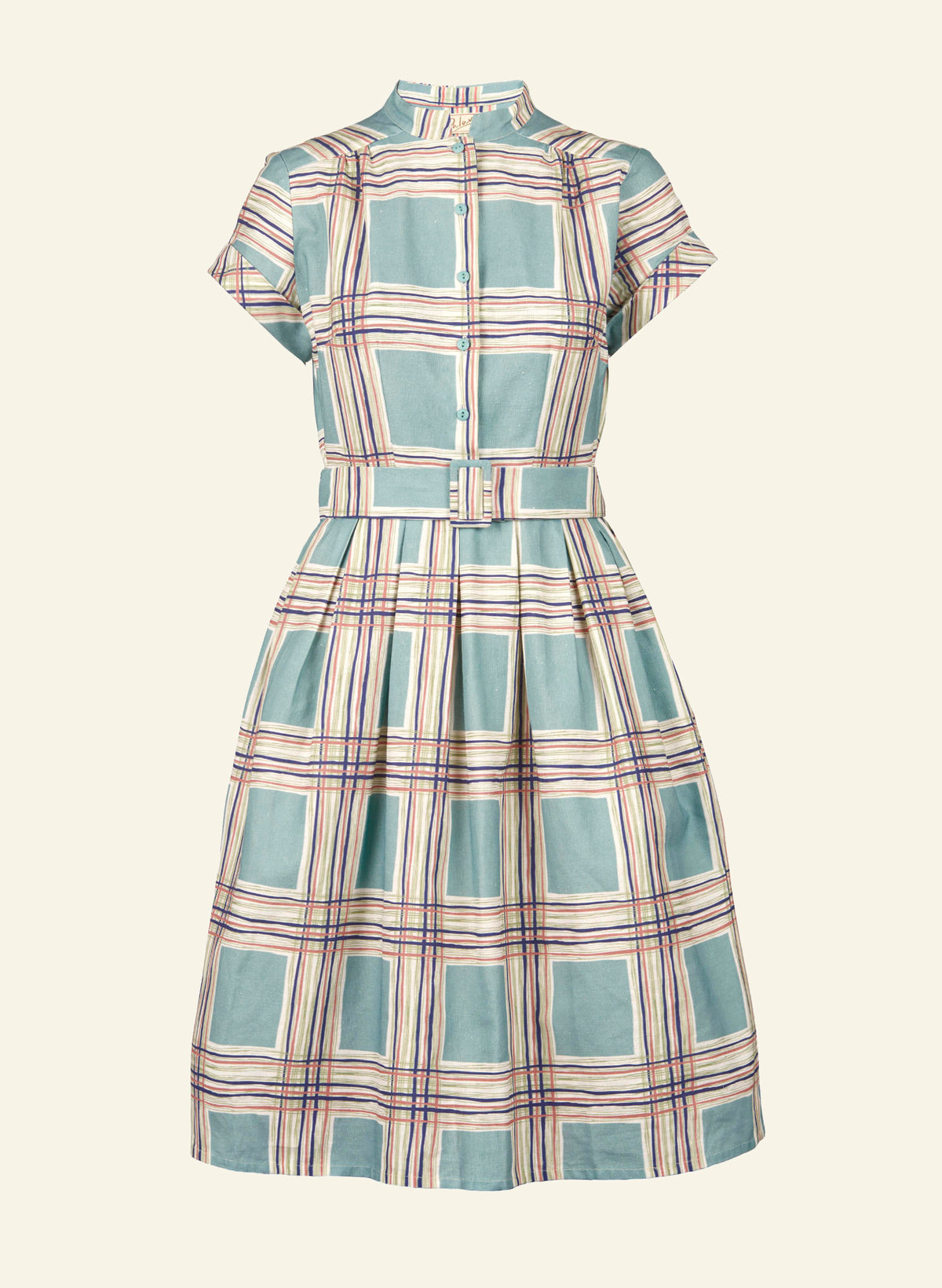 Louise Dress - Teal Checks