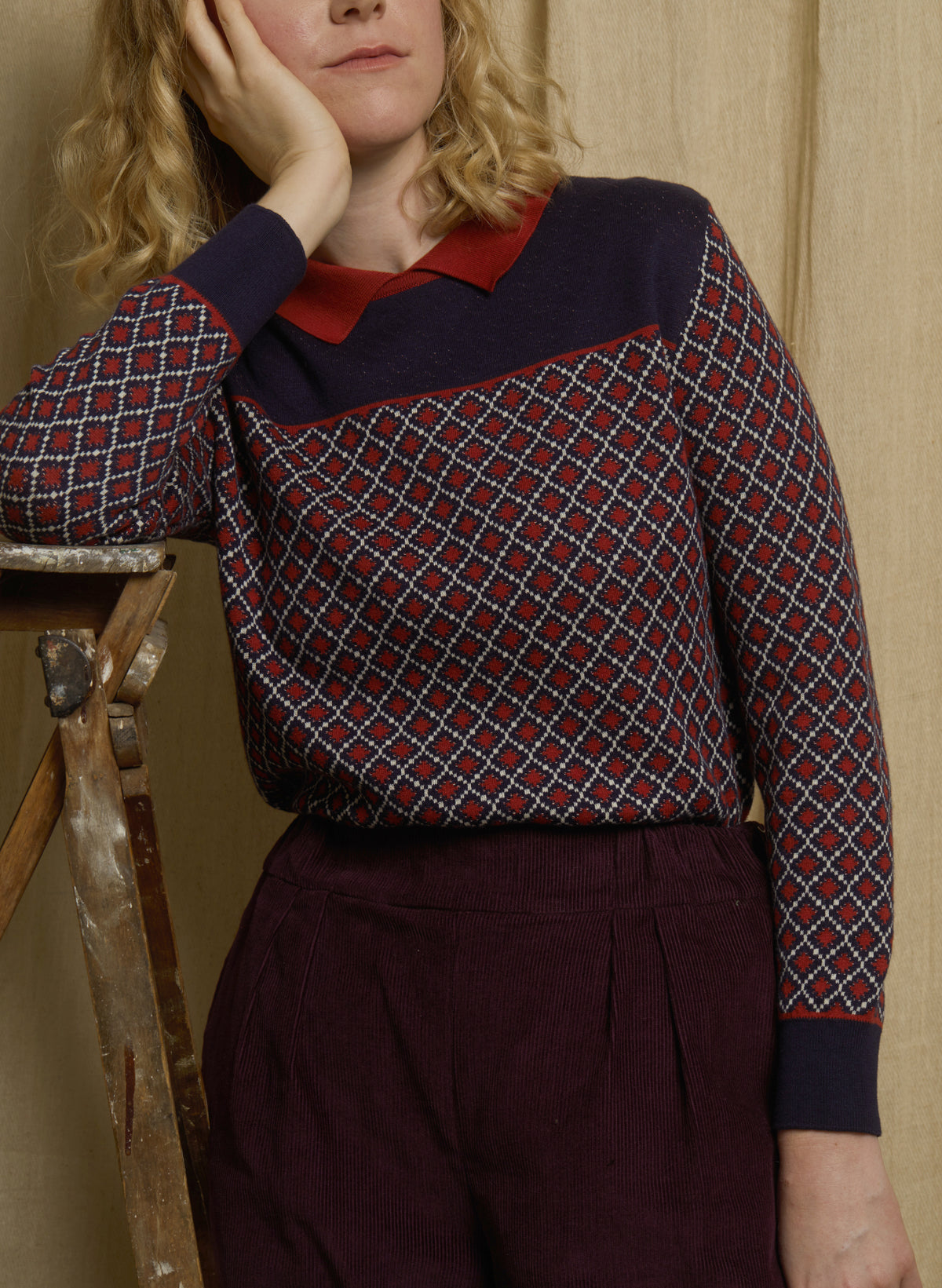 Nancy - Navy Tiles Top