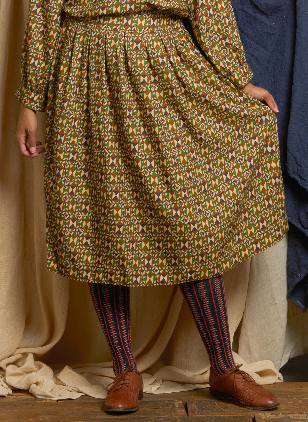 Knee High Socks - Navy Rocket