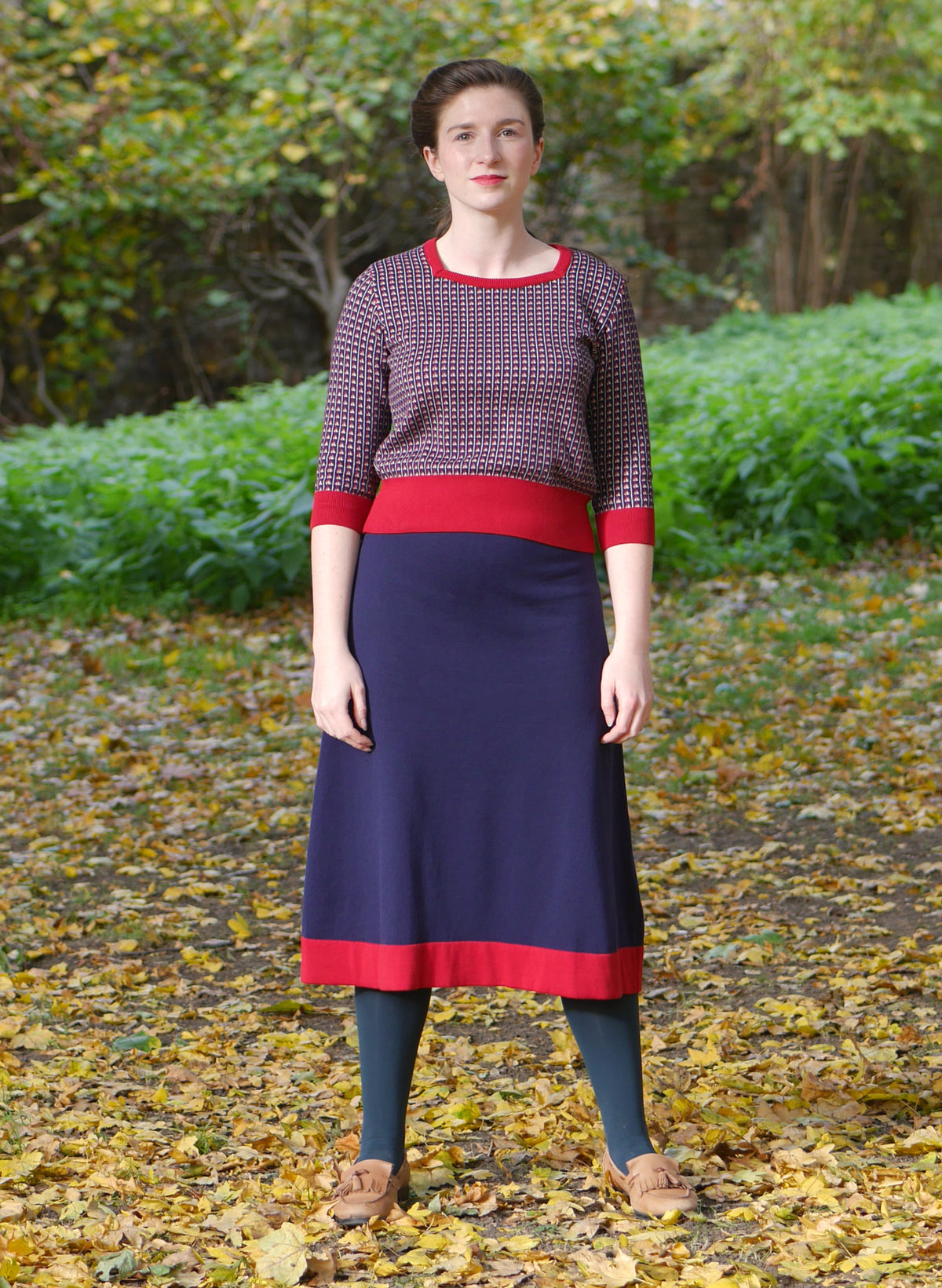 Otti 2-Piece - Navy Rocket Knitted Top and Skirt