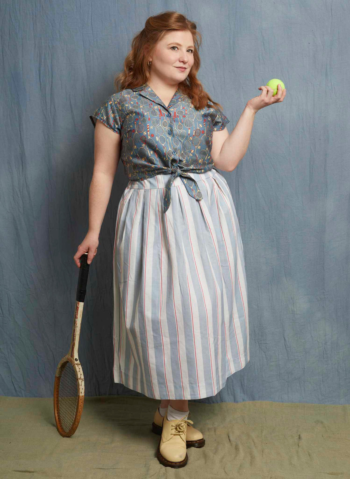 Peggy Top - Blue Tennis