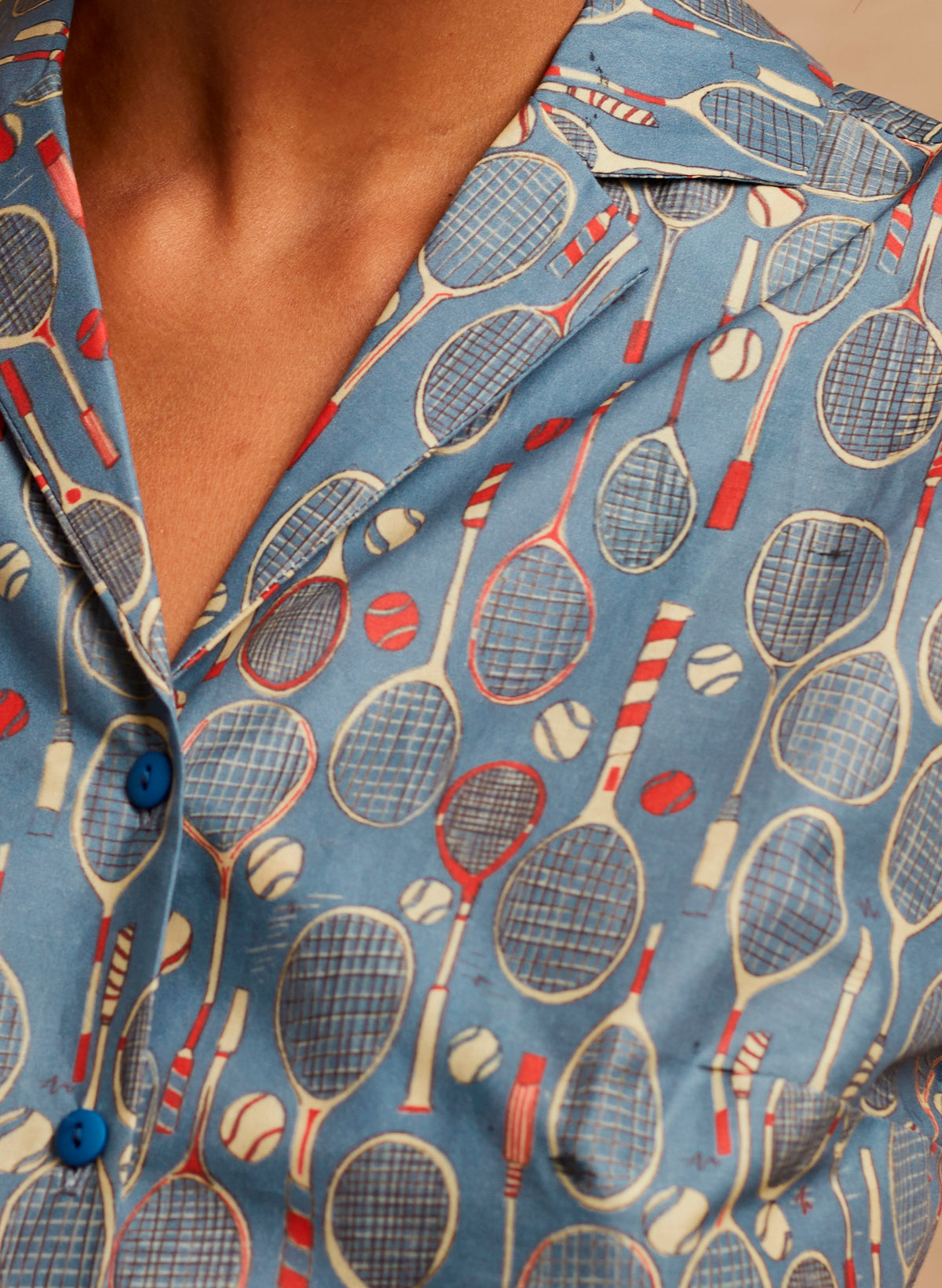 Peggy Top - Blue Tennis