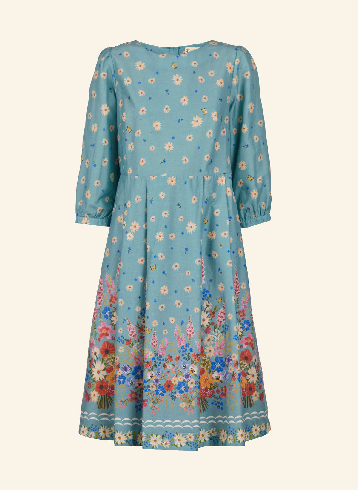 Philippa Dress - Teal Foxgloves