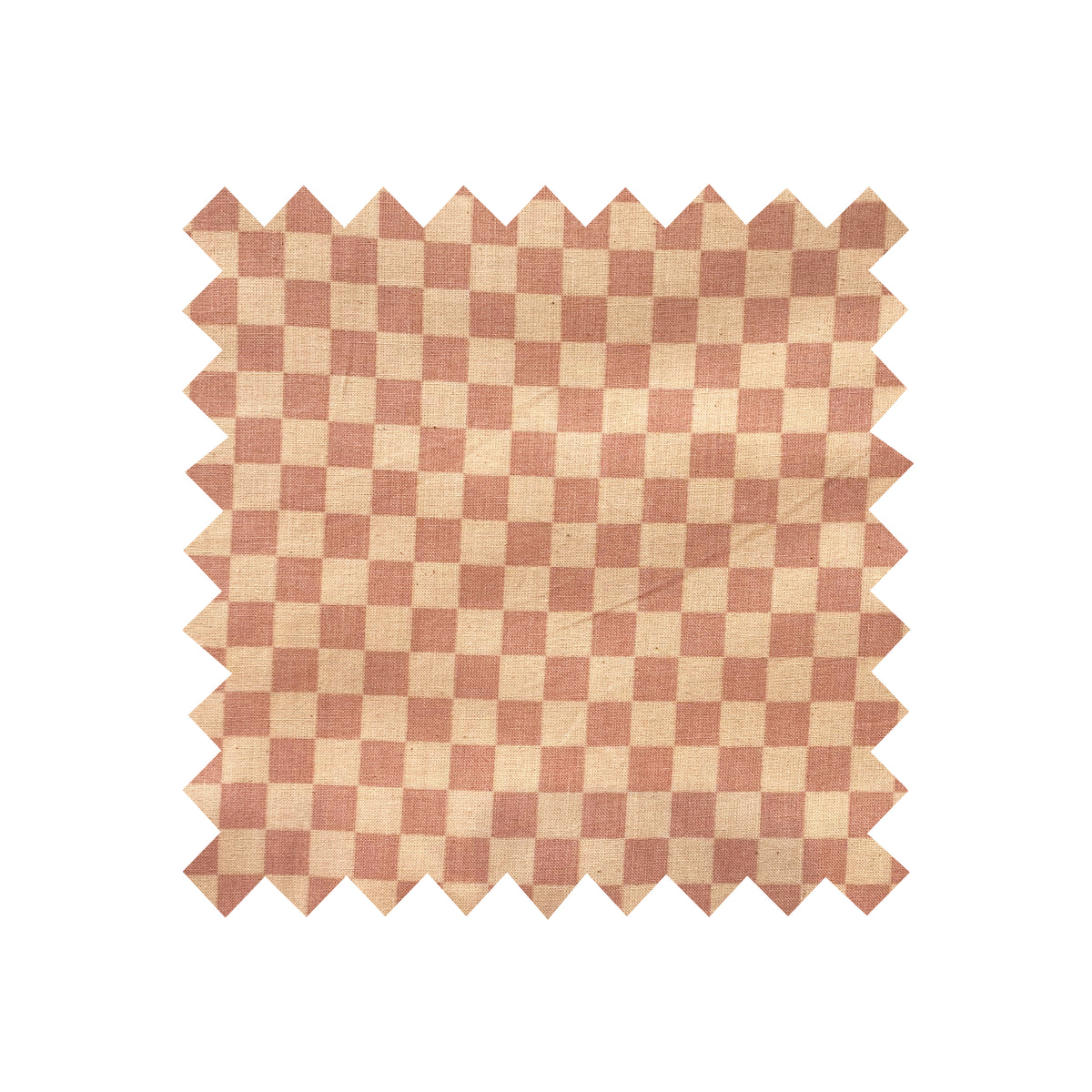Remnant - 150cm x 145cm - Ecru Check - Cotton