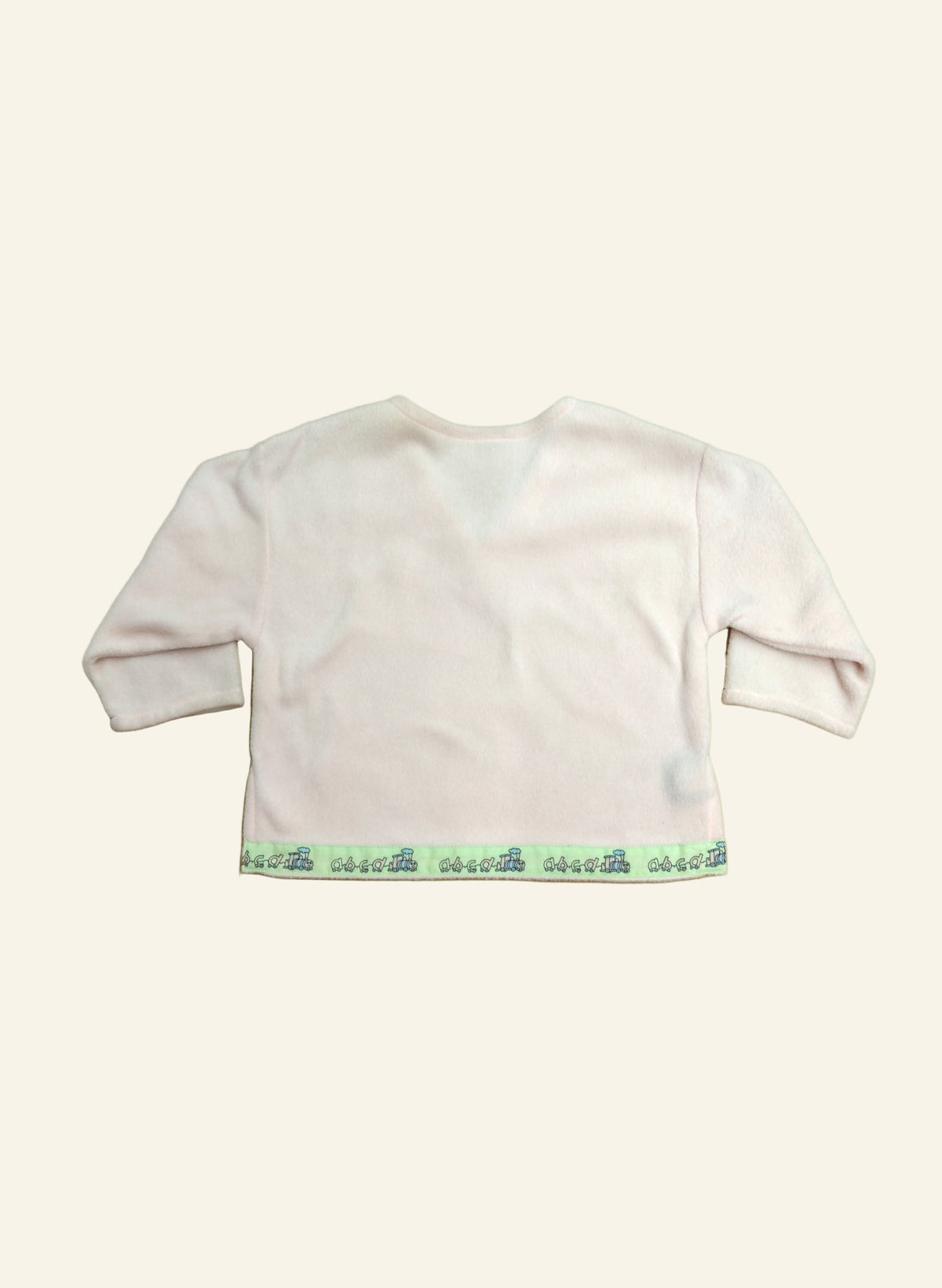 Folk Top - Age 2 - Baby Pink Fleece with trim