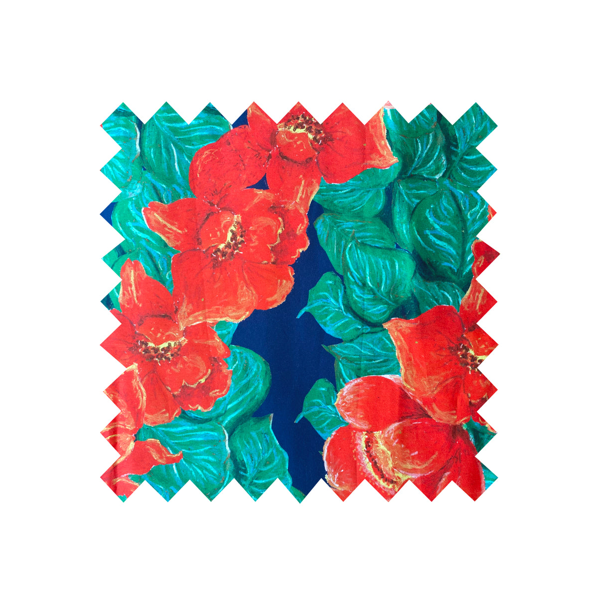 Remnant - 88x152cm - Red Camellia - Cotton Sateen