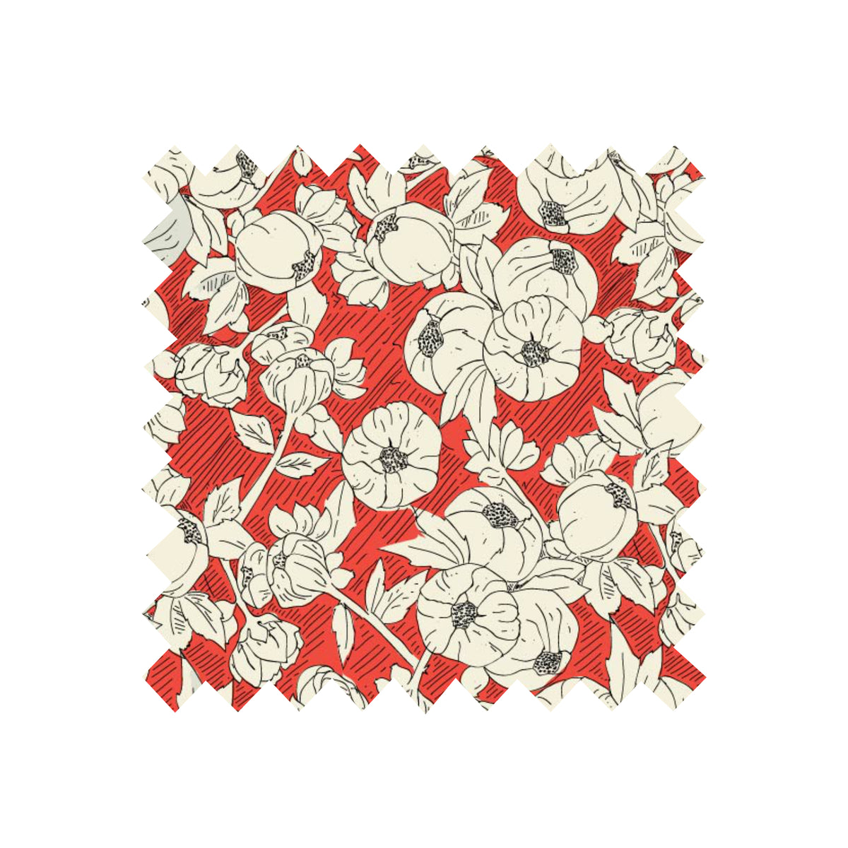 Remnant -90X90cm - Red Pomegranate - Tencel