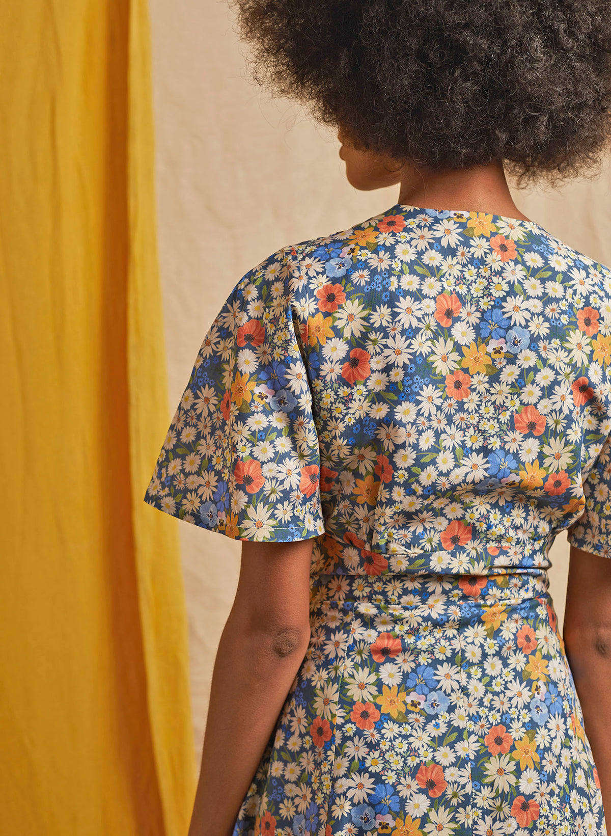 Rita Dress - Blue Ditsy Daisy