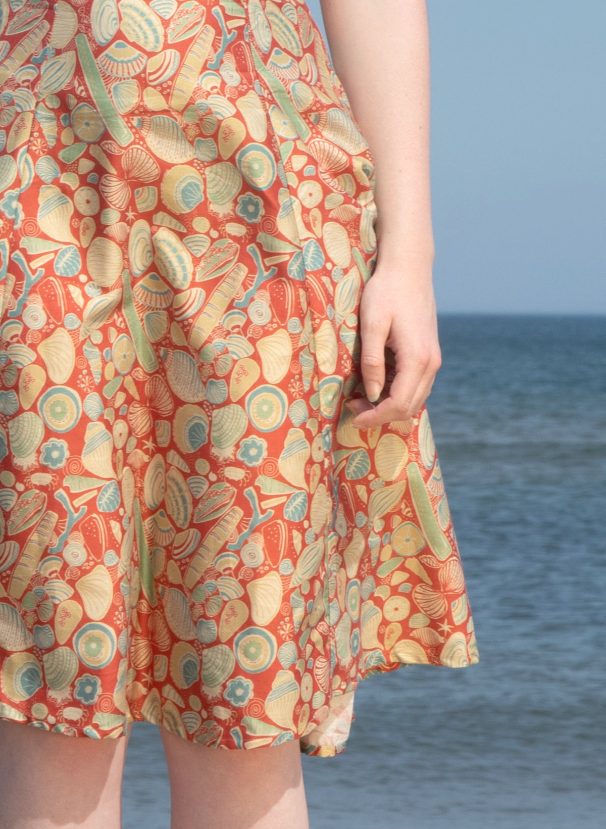Rita Long-sleeve Dress - Dark Coral Shells