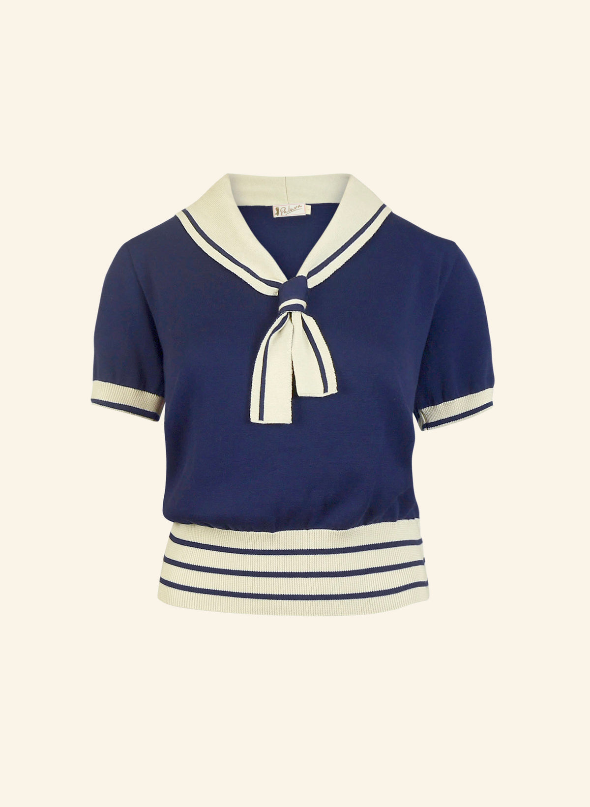 Sailor Knitted Top - Navy