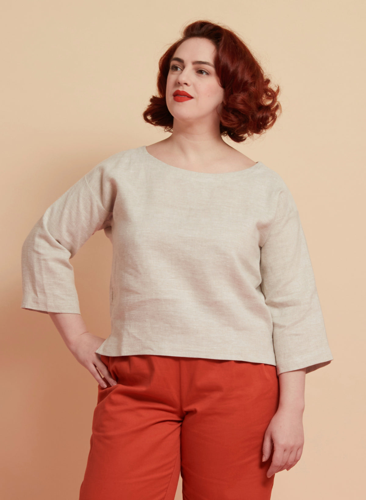 Tina Top - Natural Linen