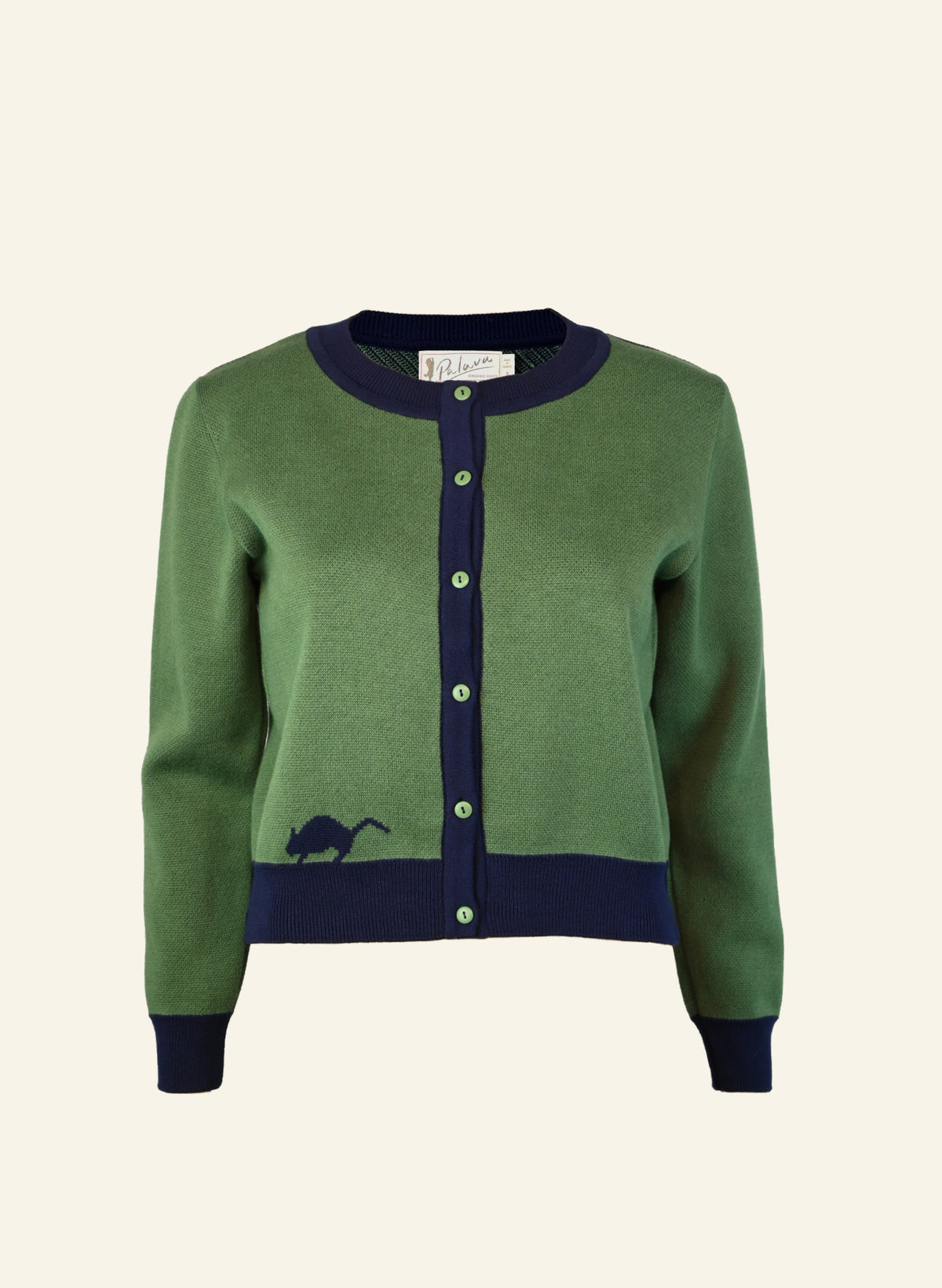 Vera - Green Owl Cardigan