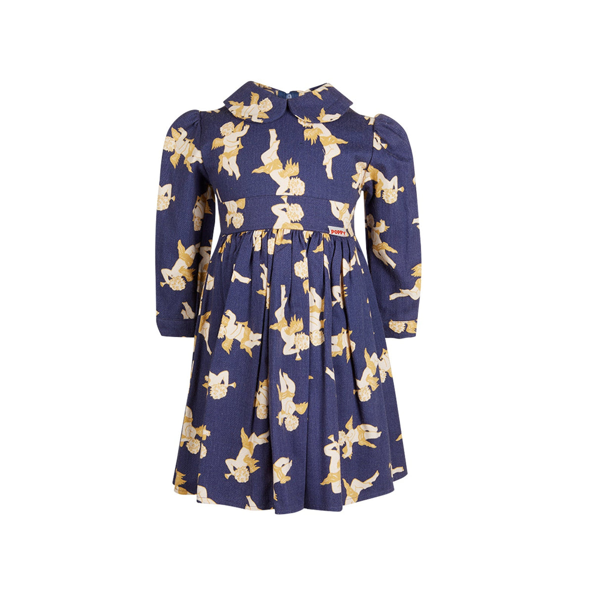 Remnant - 125cm - Navy Cherubs Fabric - Cotton Jersey