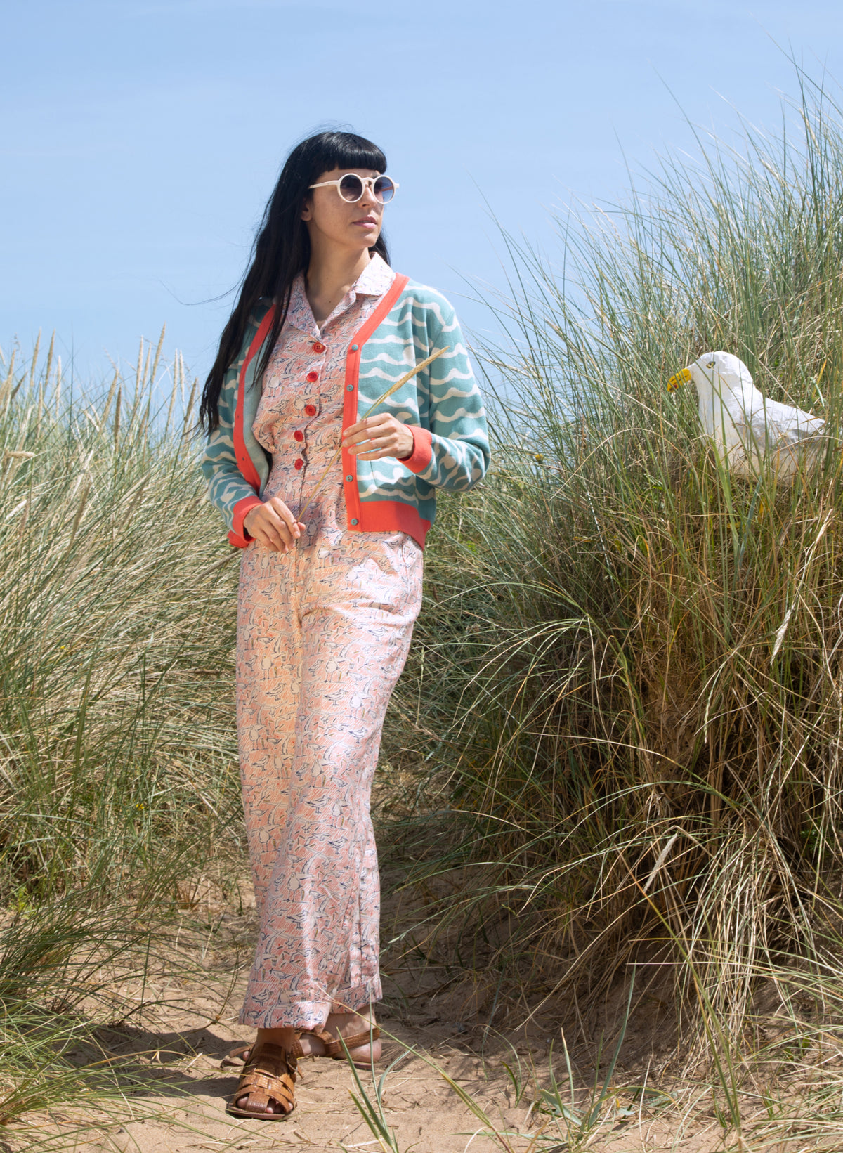 Hilda Cardigan - Teal Sea
