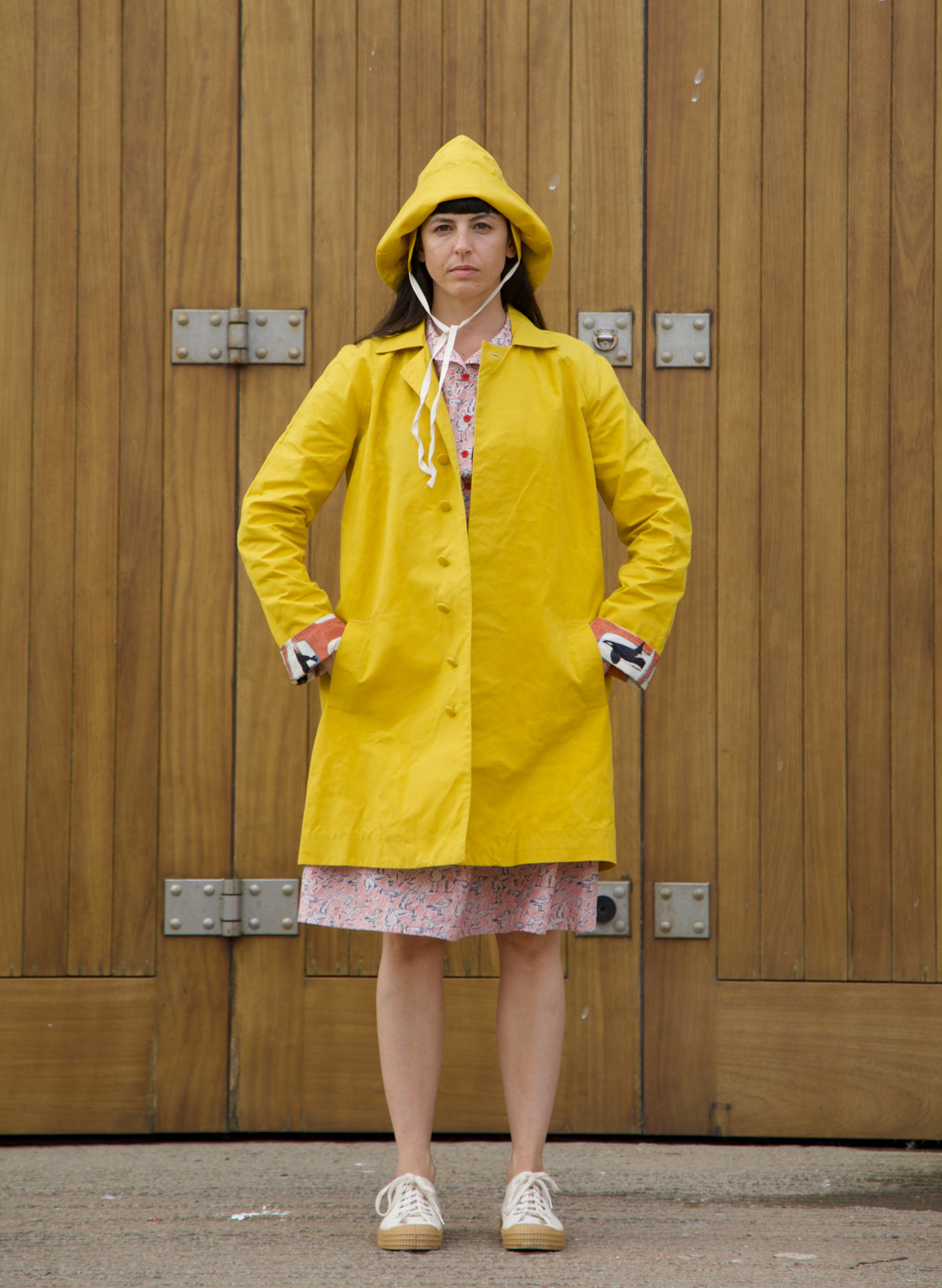 Heritage - Yellow Trench Coat - Red Coastal Memoirs Lining