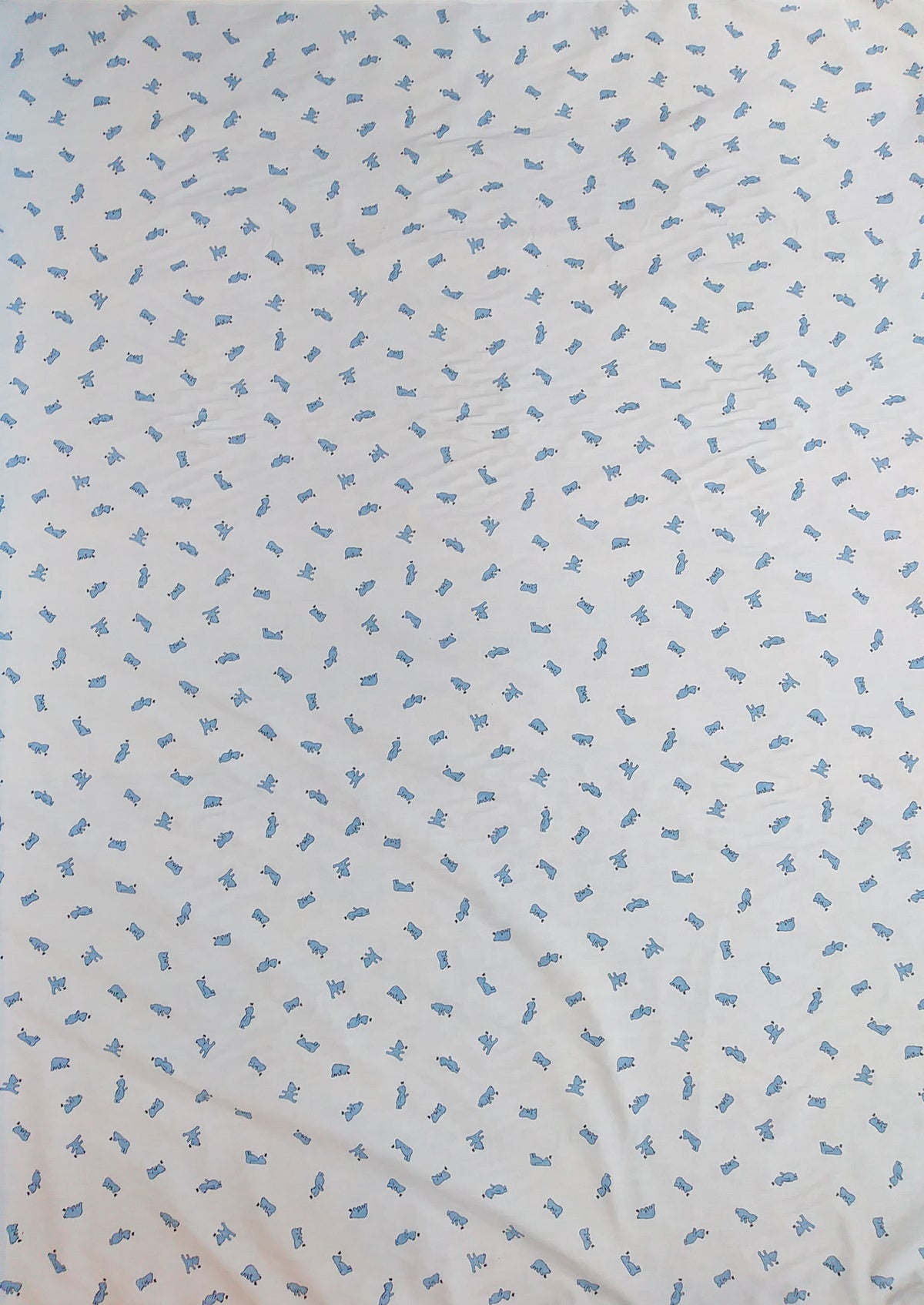 Little Blue Bear Fabric - Cotton