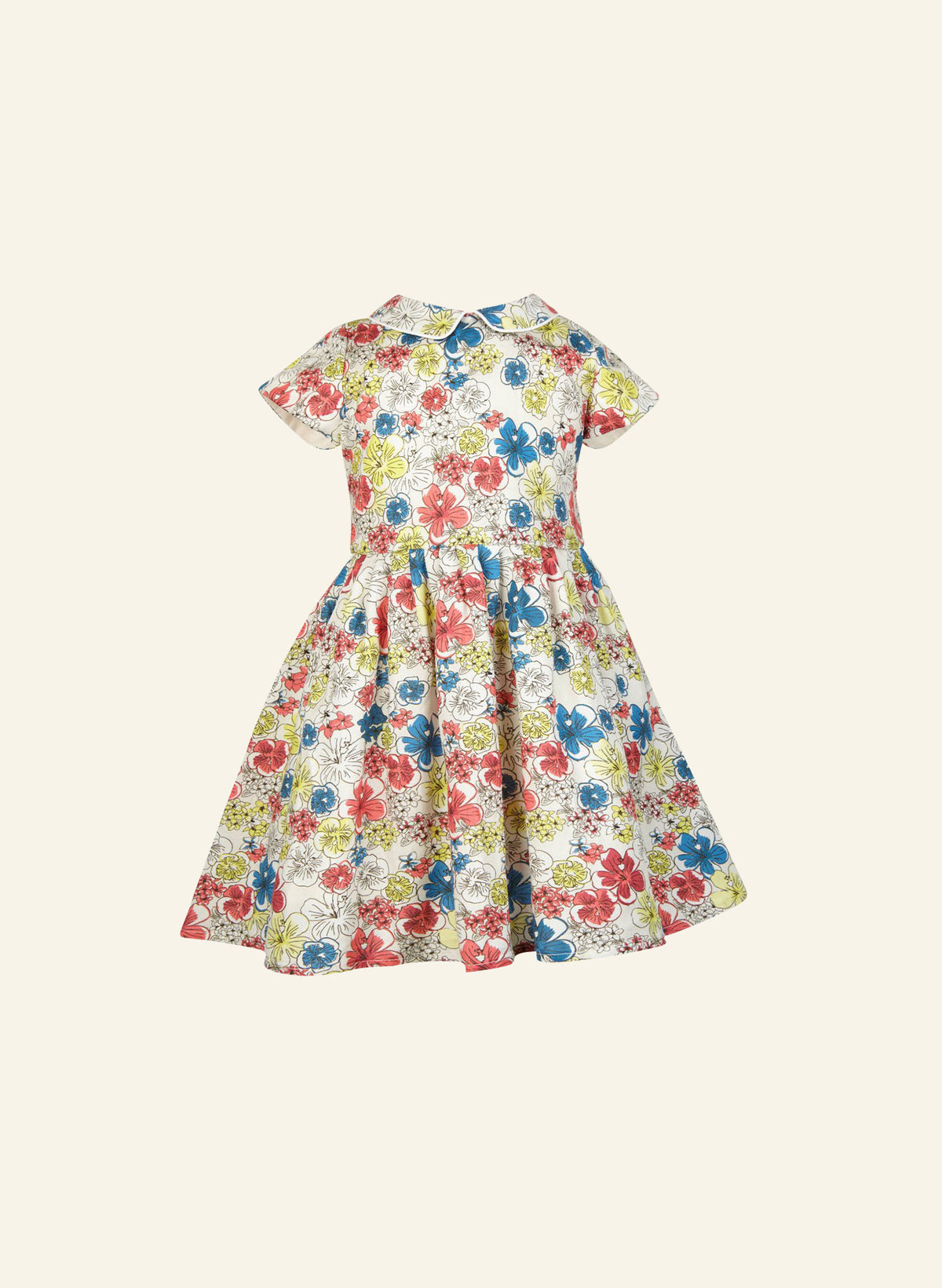 Penny Dress - Ivory Hibiscus Heaven