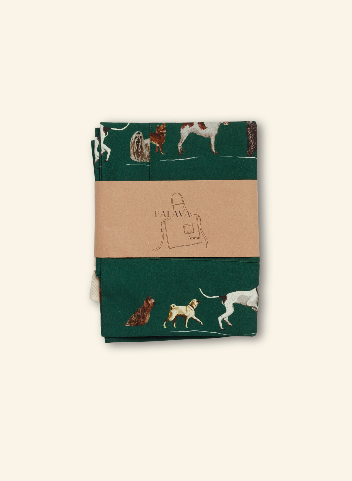 Apron - Green Porcelain Dogs