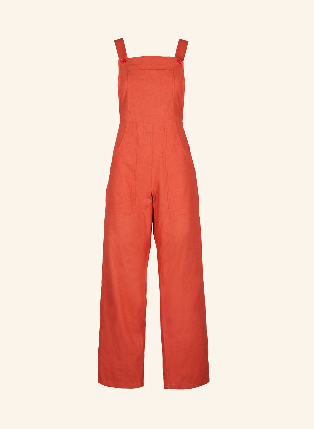 Bonnie Dungarees - Hot Coral
