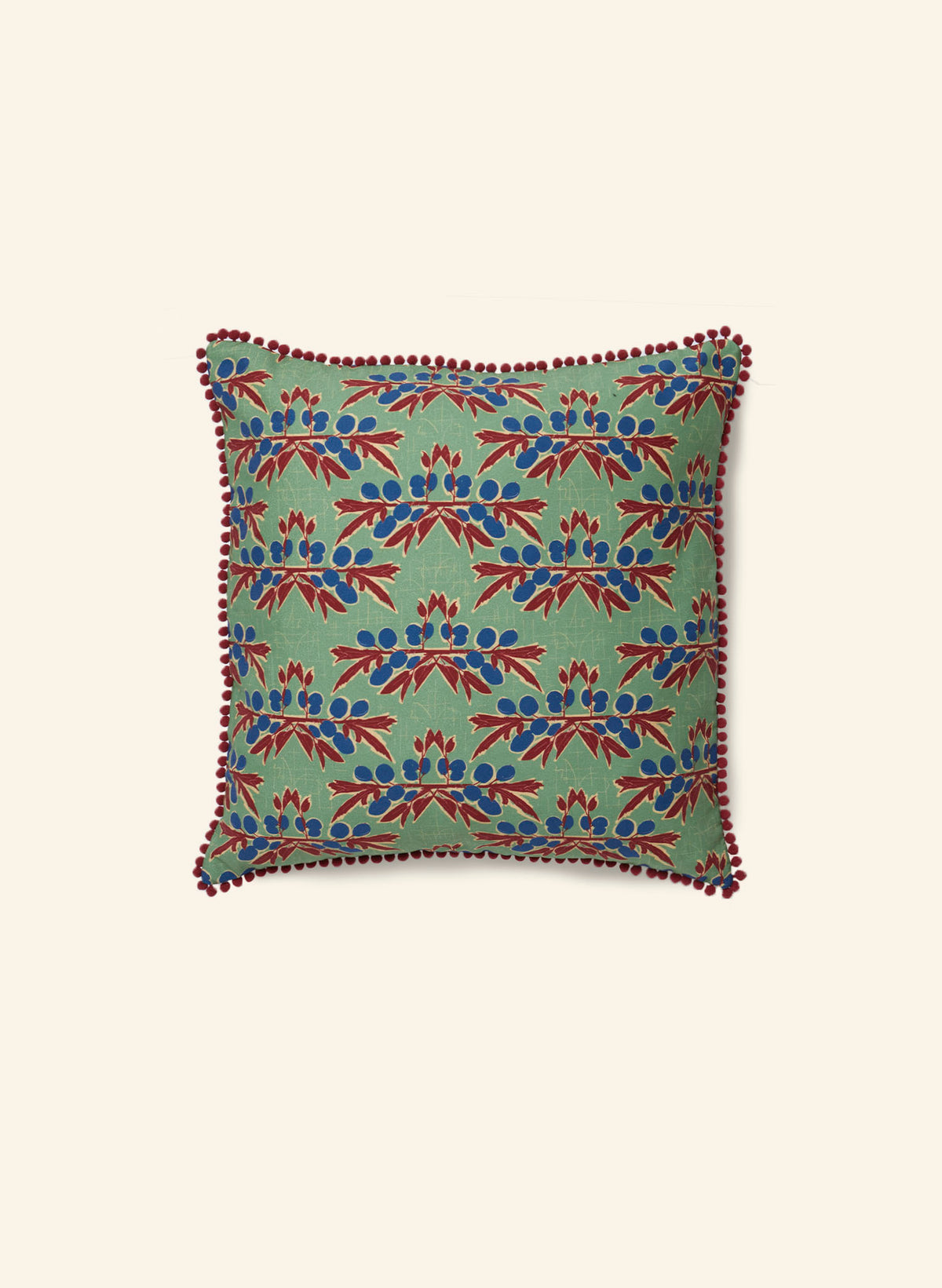 Cushion Cover - Green Nouveau Plum