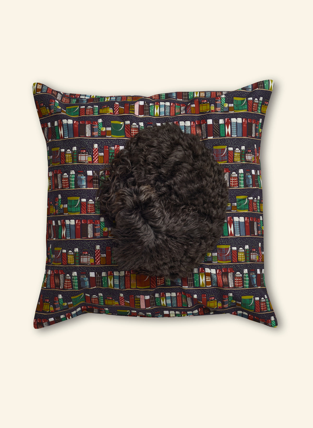 Large Cushion Cover - Navy Thermos Flasks