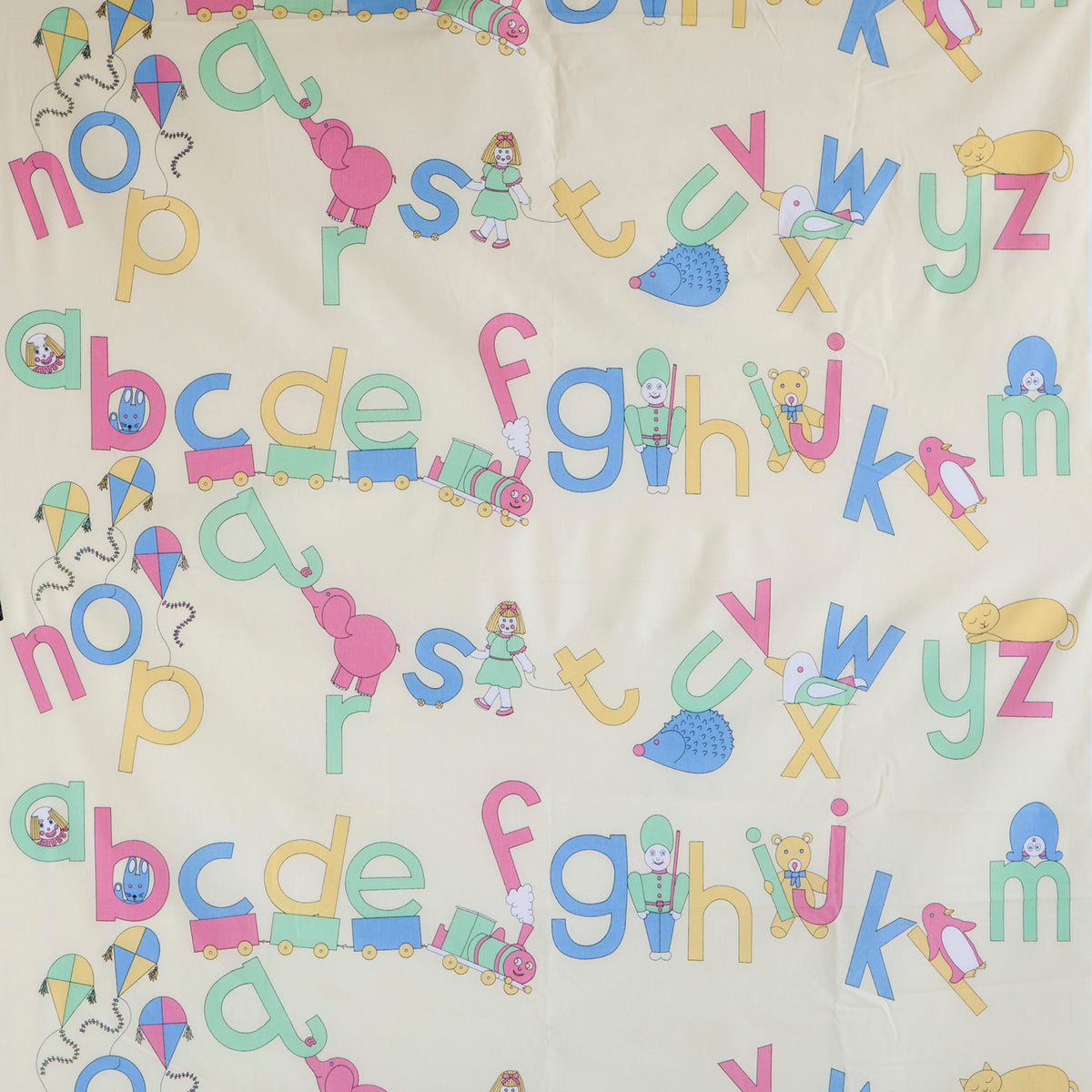 ABC Pastel Print Fabric - Cotton