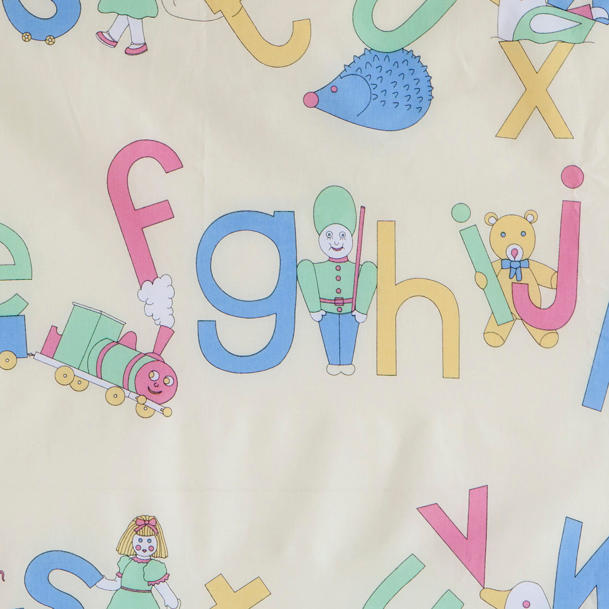 ABC Pastel Print Fabric - Cotton