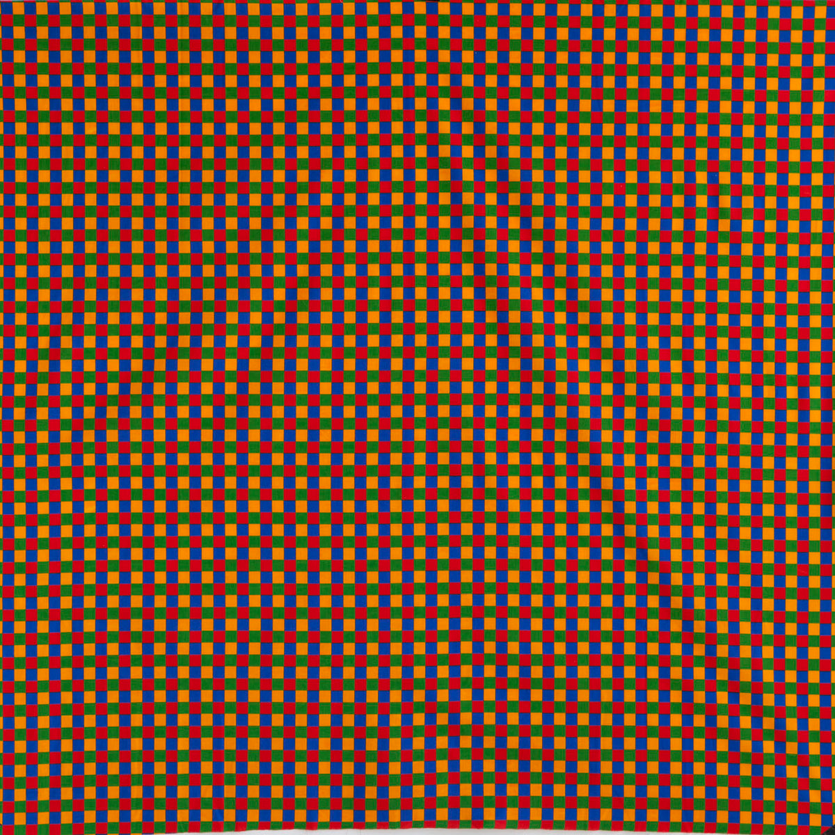 Remnant - 2.5m - Primary Check Print Fabric - Cotton