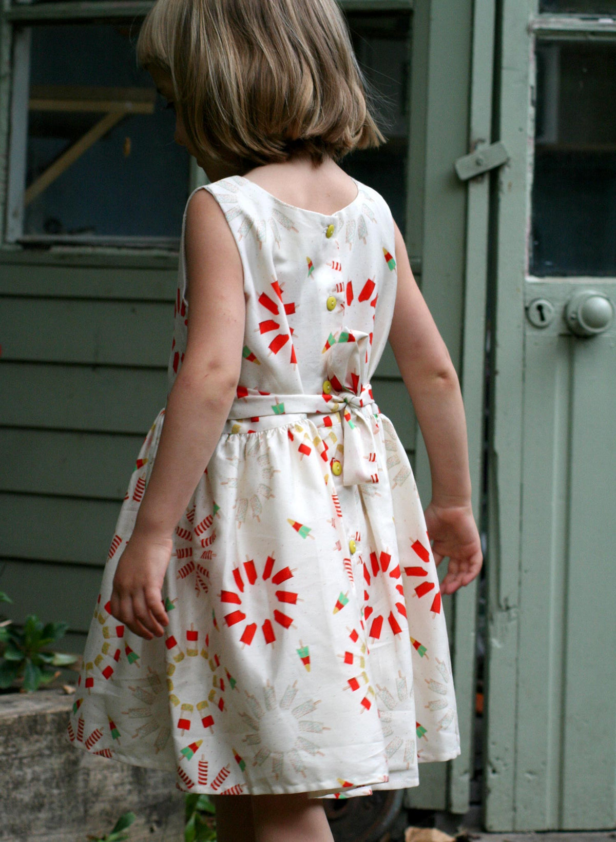 Martha Girl's Dress - Ivory Ice Cream
