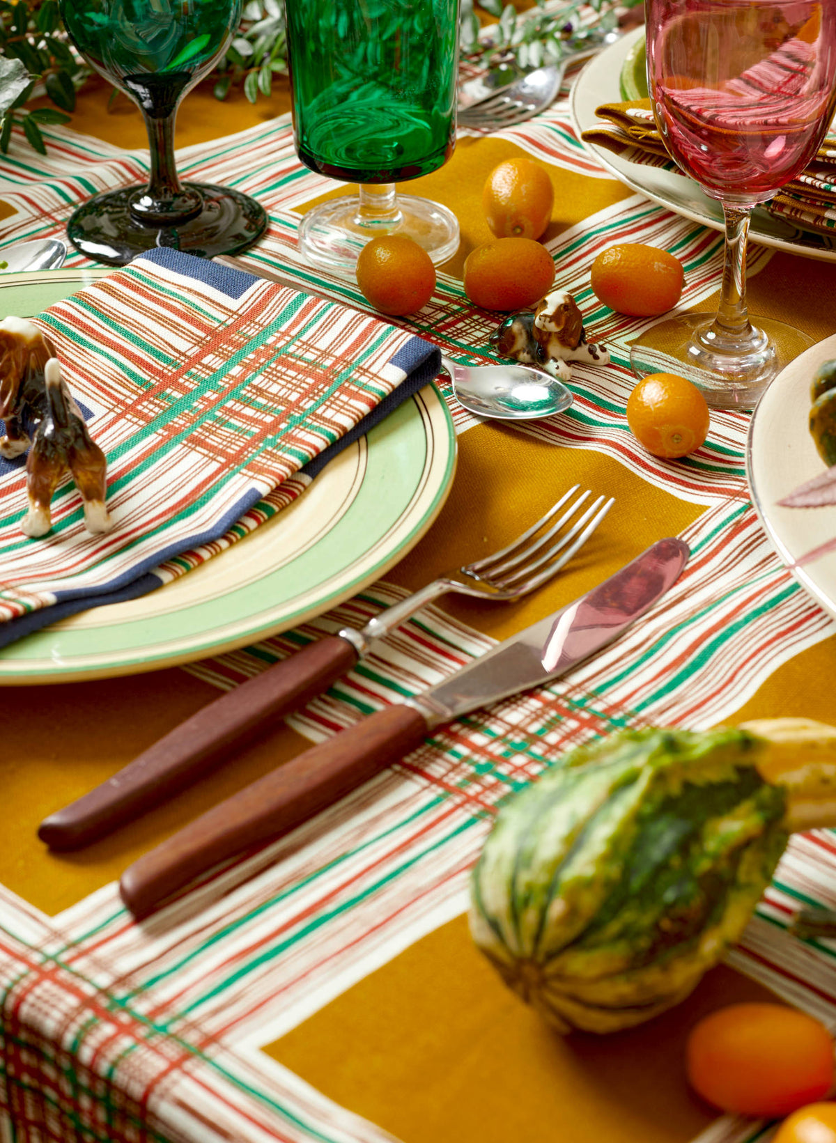 Table Cloth - Mustard Checks