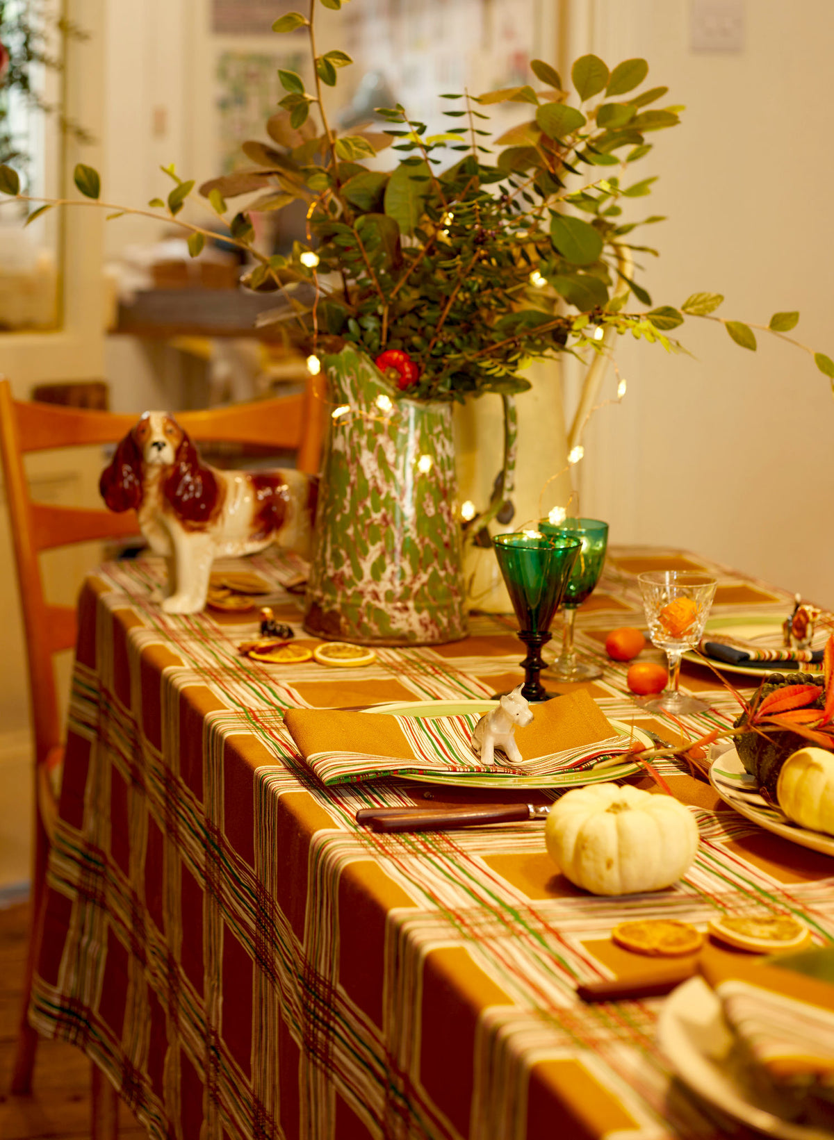 Table Cloth - Mustard Checks